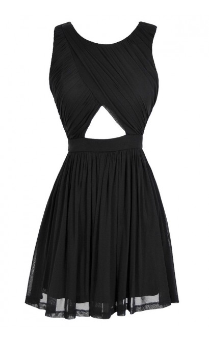 Cut It Out Black Dress